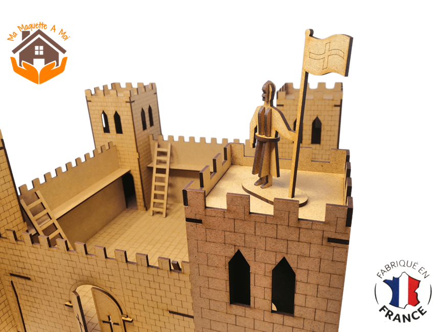 Maquette Château fort 61 pièces de bois