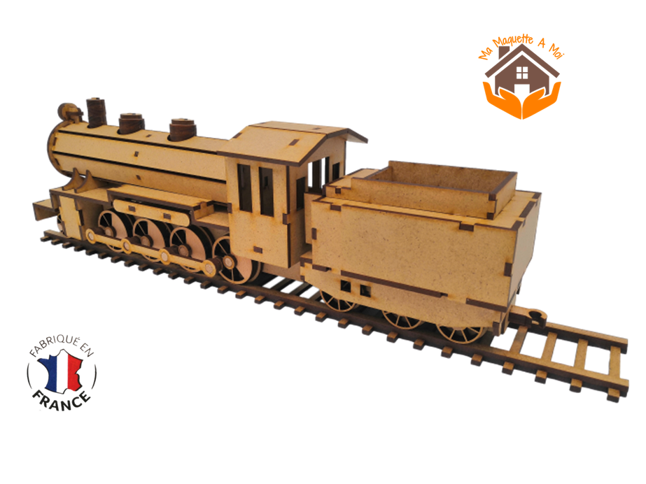 Train en bois - Locomotive - En bois - Fabriqué en Europe - Artisanale