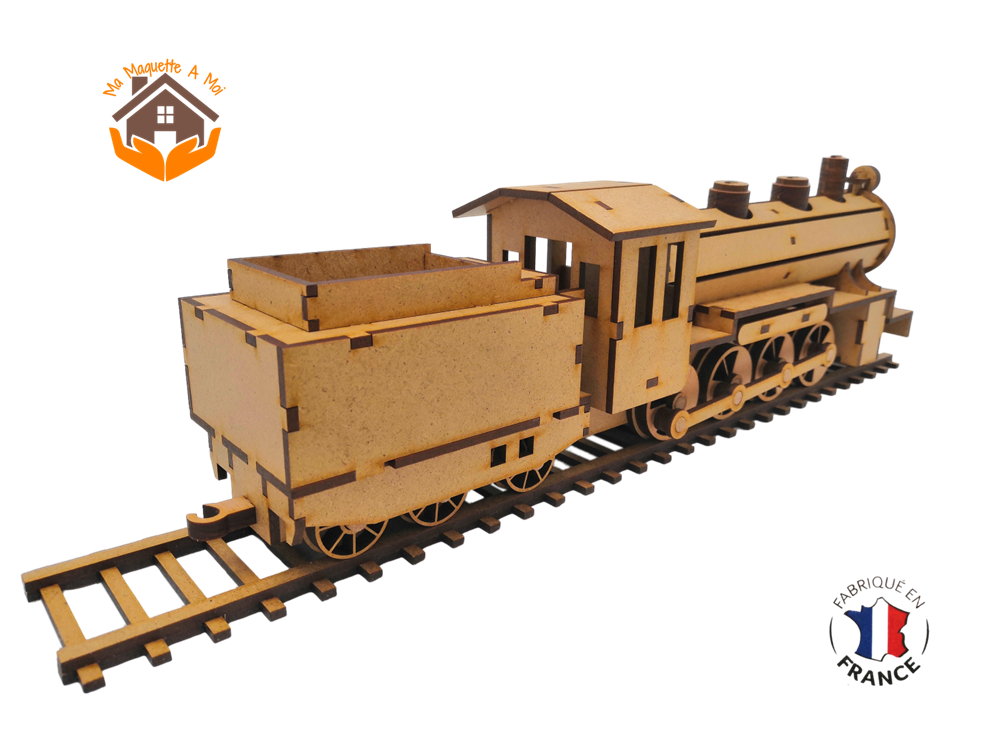 MAQUETTE EN BOIS LOCOMOTIVE FABRIQUE EN FRANCE ARTISANAL 9