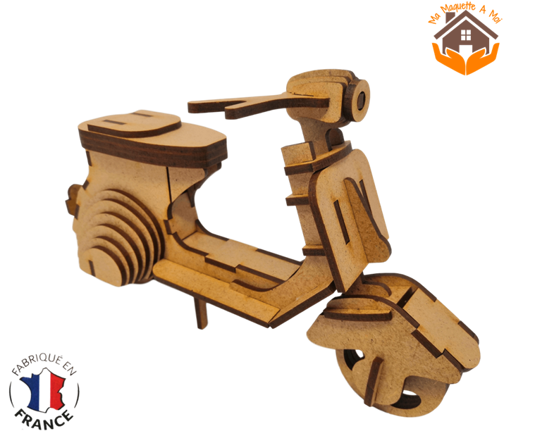 MAQUETTE EN BOIS SCOOTER VESPA