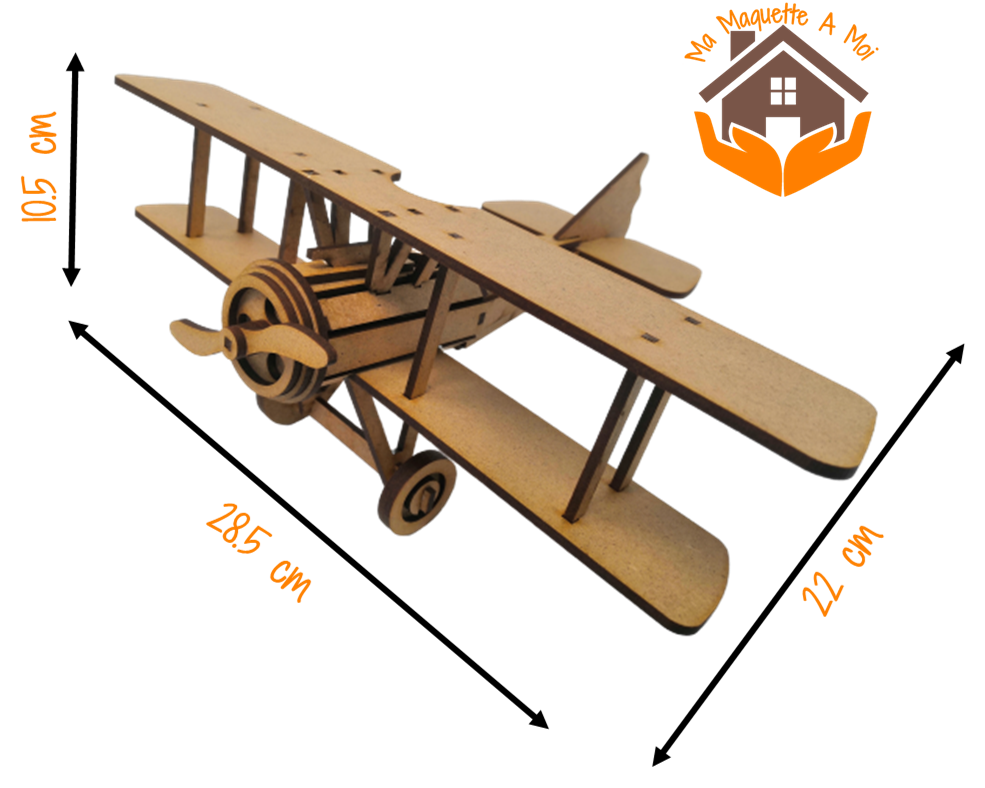 Maquette bois avion biplan xl 
