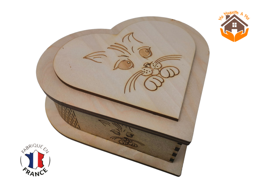 MAQUETTE BOITE COEUR CHAT SAINT-VALENTIN FABRIQUE EN FRANCE 6