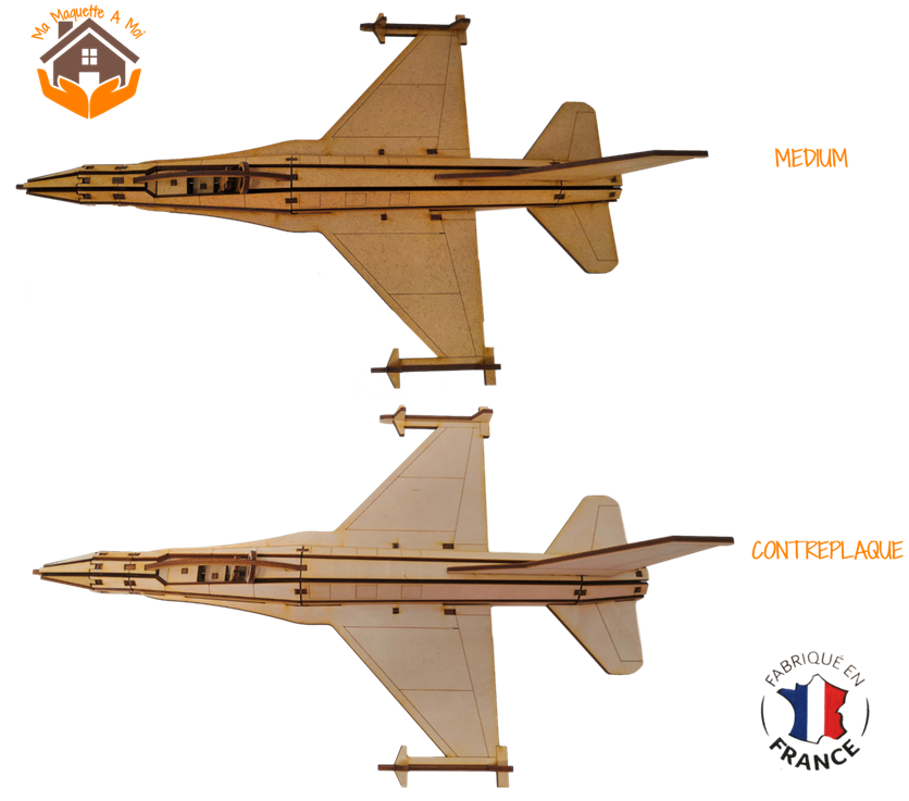 MAQUETTE EN BOIS AVION JET FIGHTER Northrop F-5 FABRICATION ARTISANALE FRANCAISE 12