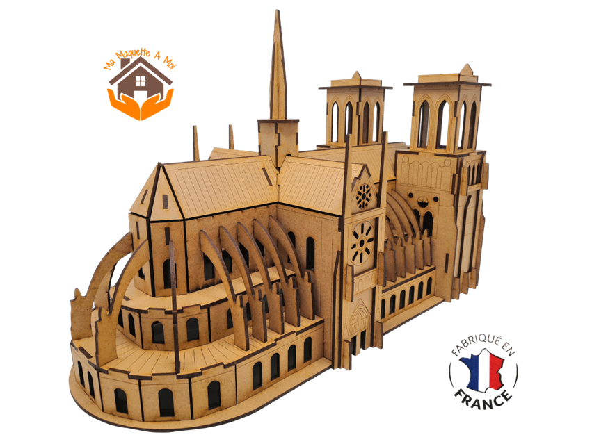 MAQUETTE EN BOIS NOTRE DAME DE PARIS FABRICATION ARTISANALE FRANCAISE 4