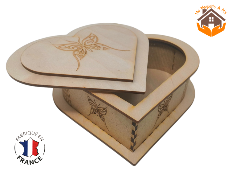 BOITE COEUR PAPILLON A MONTER SOI-MEME POUR LA SAINT-VALENTIN FABRICATION ARTISANALE 4