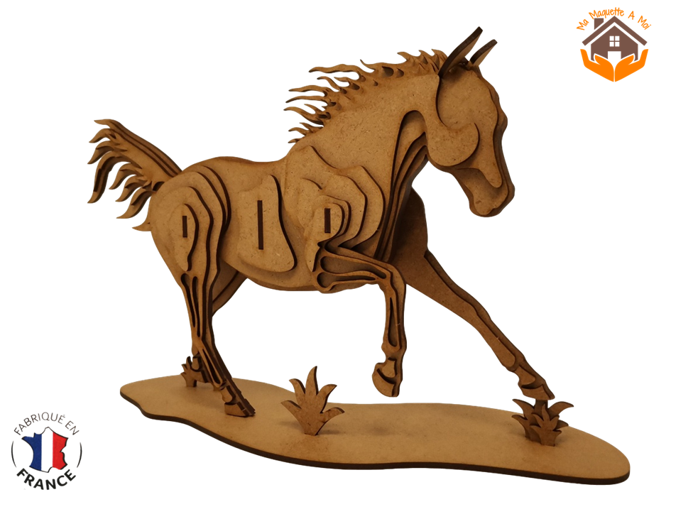 MAQUETTE EN BOIS CHEVAL MADE IN FRANCE PUZZLE 3D 4