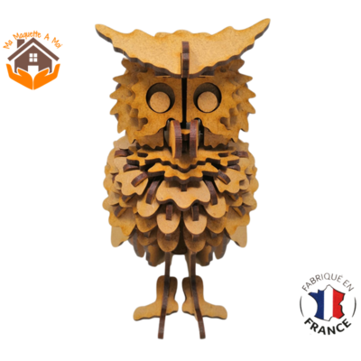 MAQUETTE EN BOIS CHOUETTE FABRIQUE EN FRANCE 3