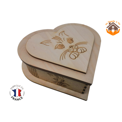 MAQUETTE BOITE COEUR CHAT SAINT-VALENTIN FABRIQUE EN FRANCE 6