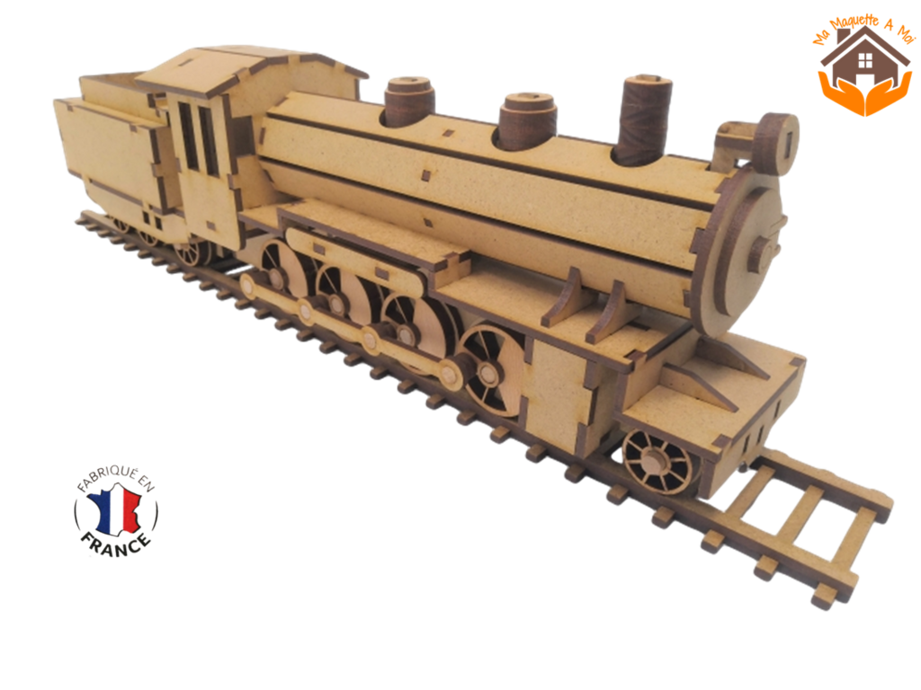 Train en bois - Locomotive - En bois - Fabriqué en Europe - Artisanale