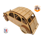 MAQUETTE EN BOIS 2CV CITROEN FABRICATION FRANCAISE 3