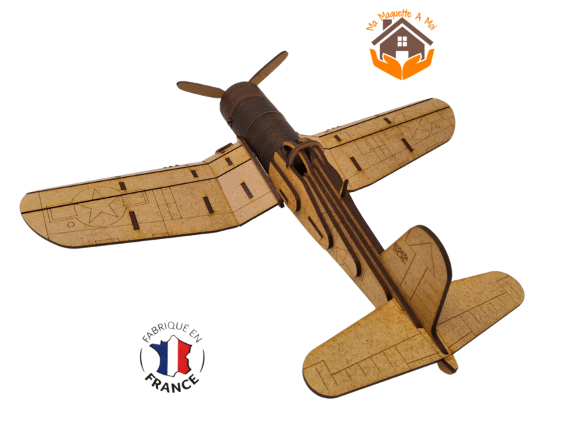 Maquette En Bois F4U-4 Corsair - Envergure 76 Cm - Kit Balsa à Construire Ou à Faire Voler