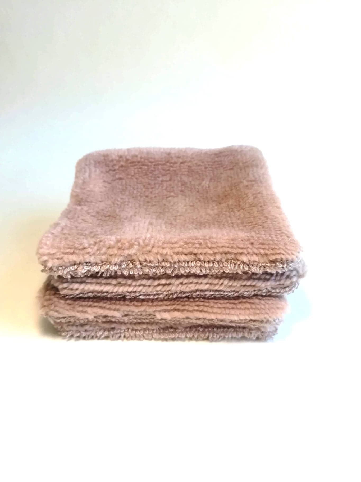 Lot de 4 lingettes double face en éponge de bambou Taupe