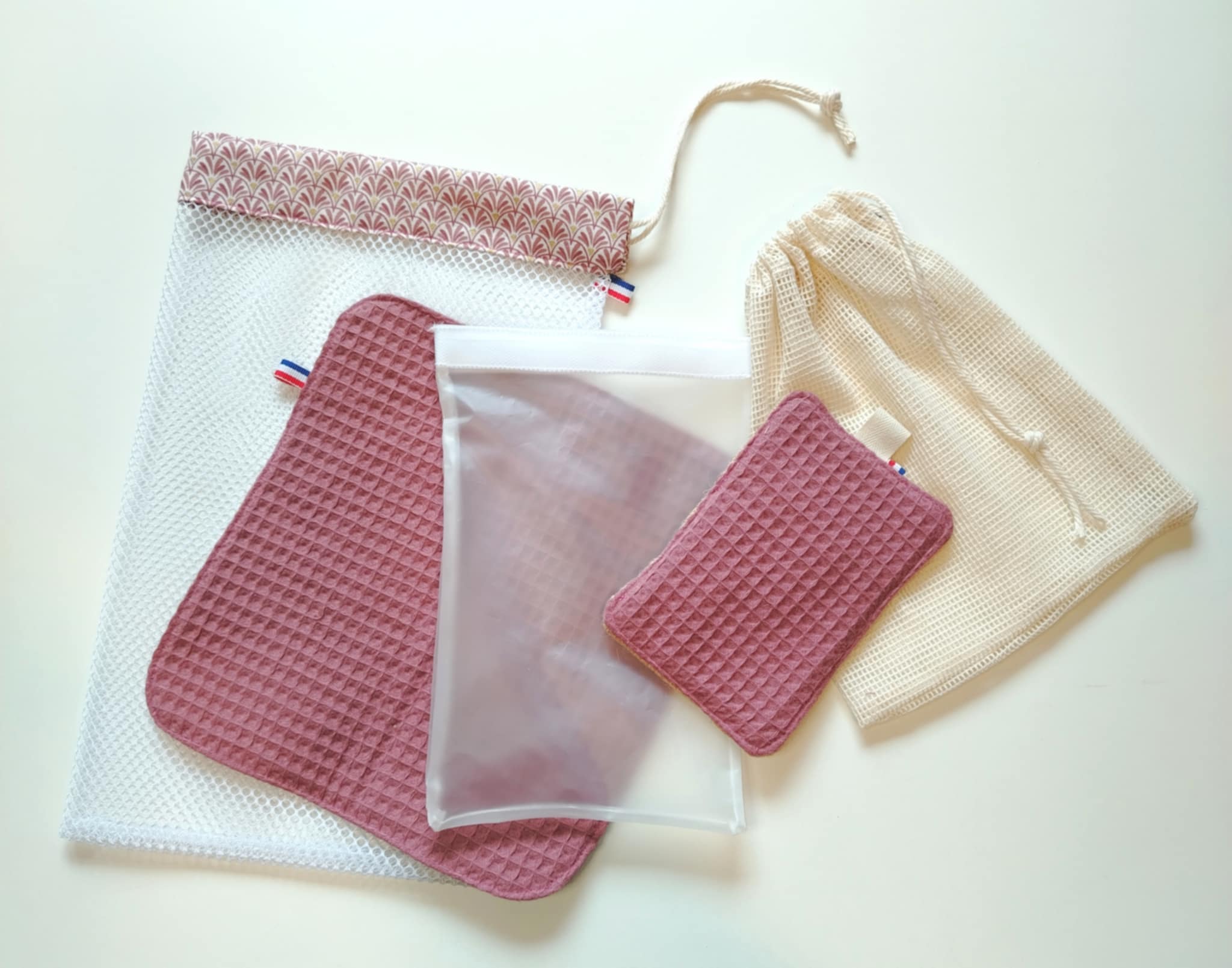 Accessoires zéro déchet couleur Prune