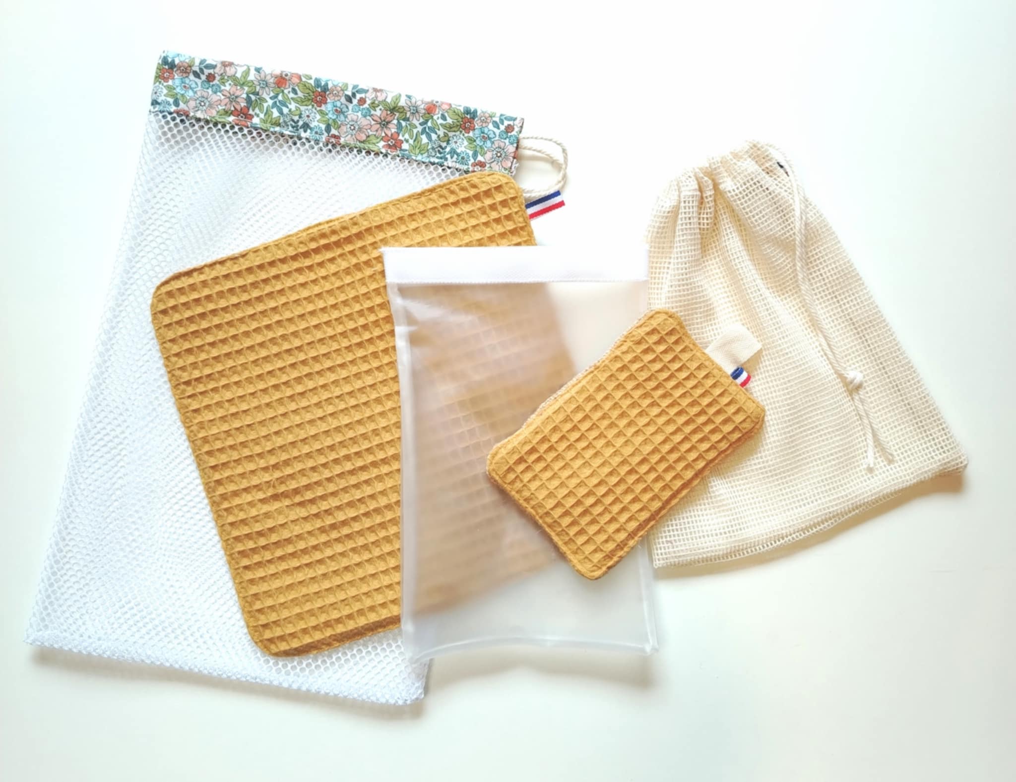 Accessoires zéro déchet couleur Moutarde