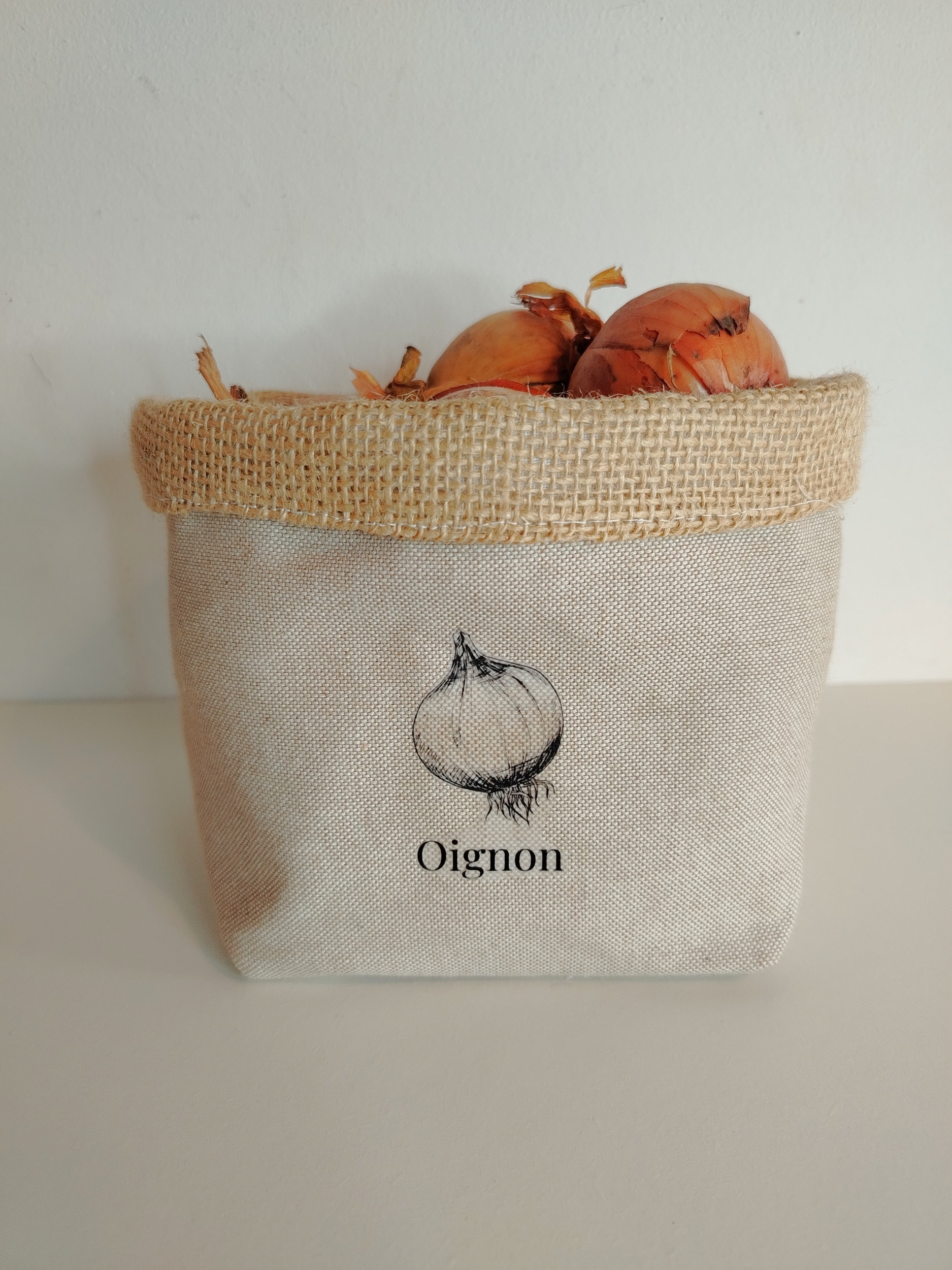 panier en toile de jute