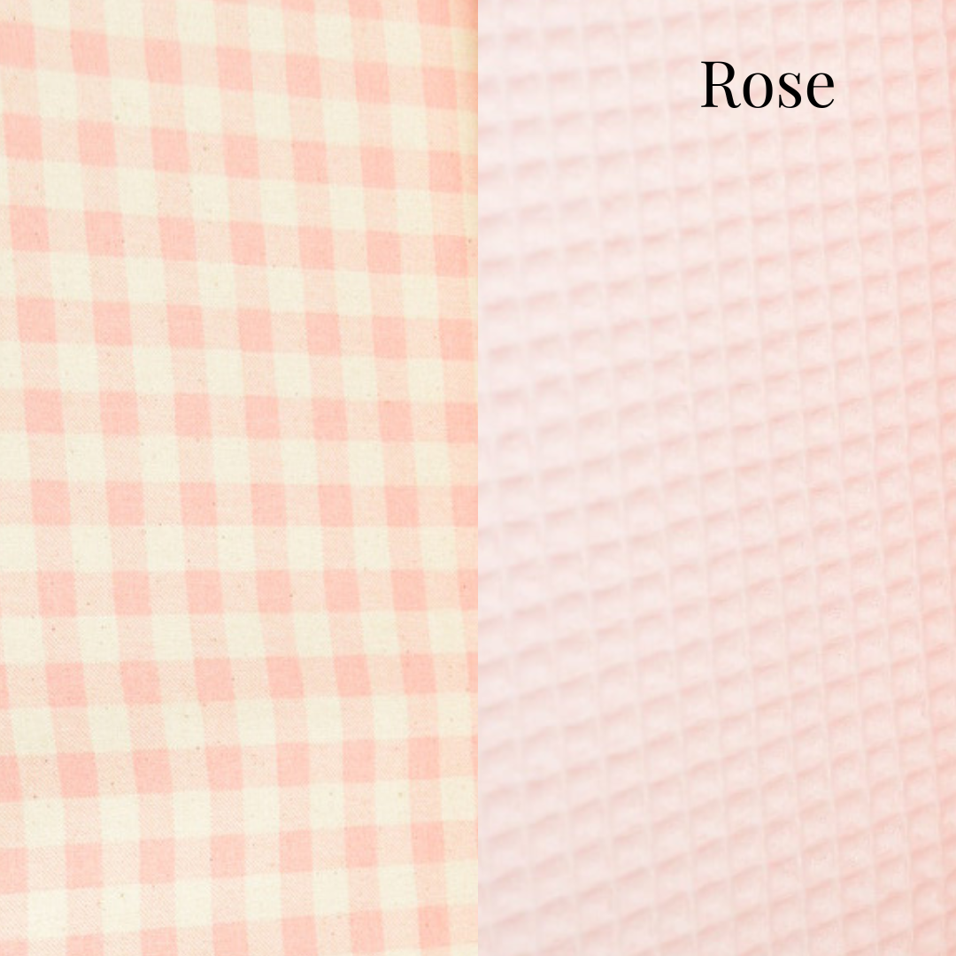 Panière en bébé en Vichy rose