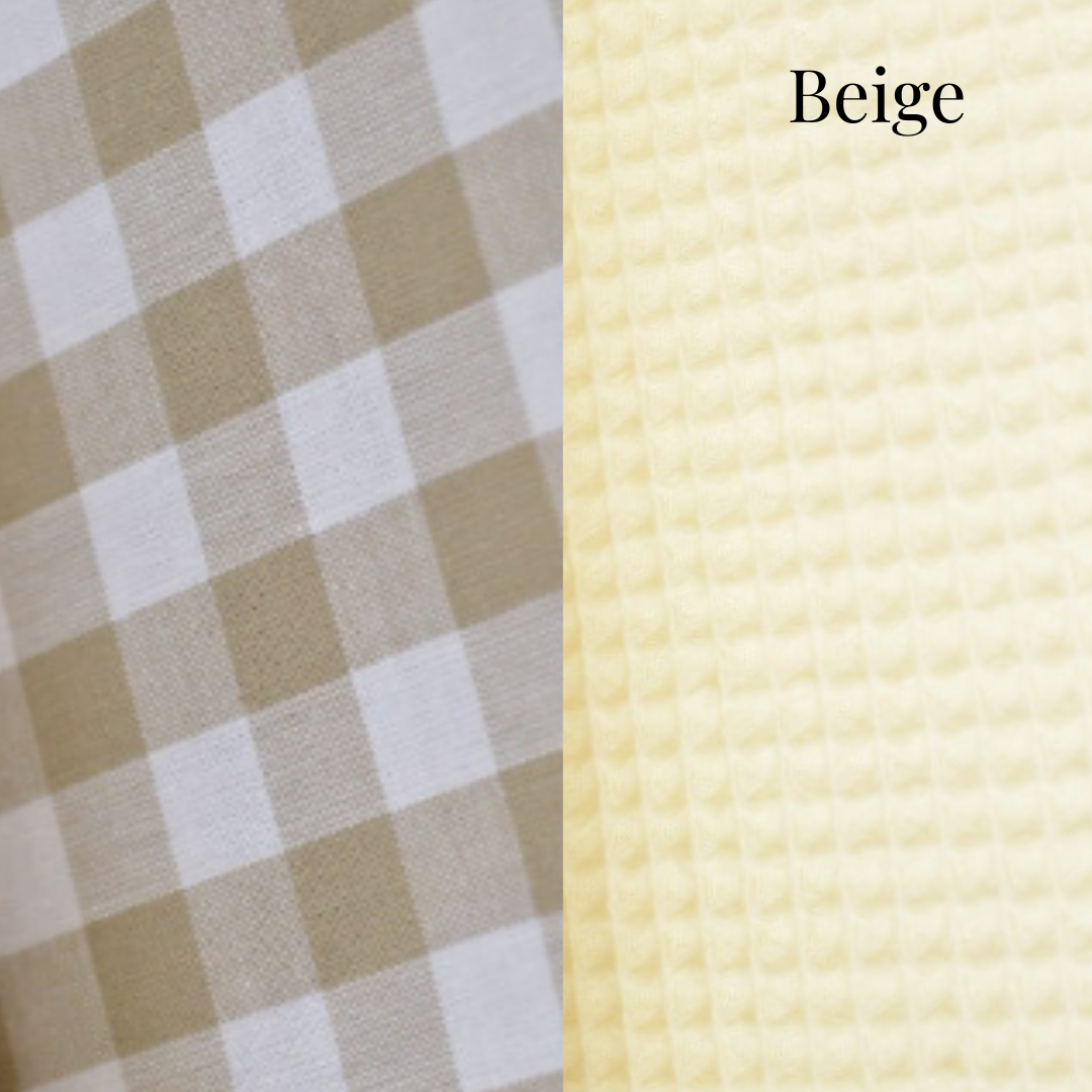 Panière bébé vichy beige