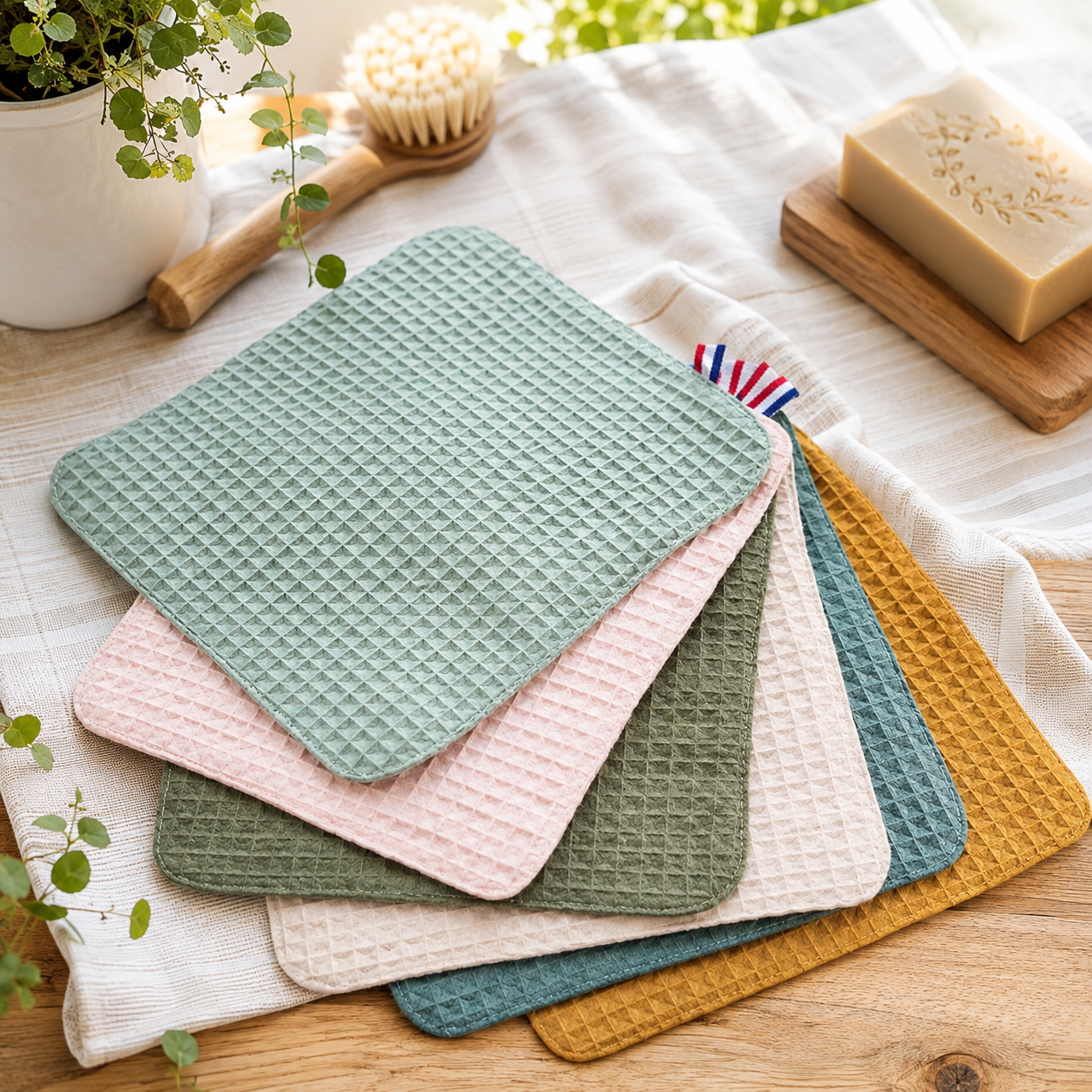 Essuie-tout lavable absorbant en nid dabeille