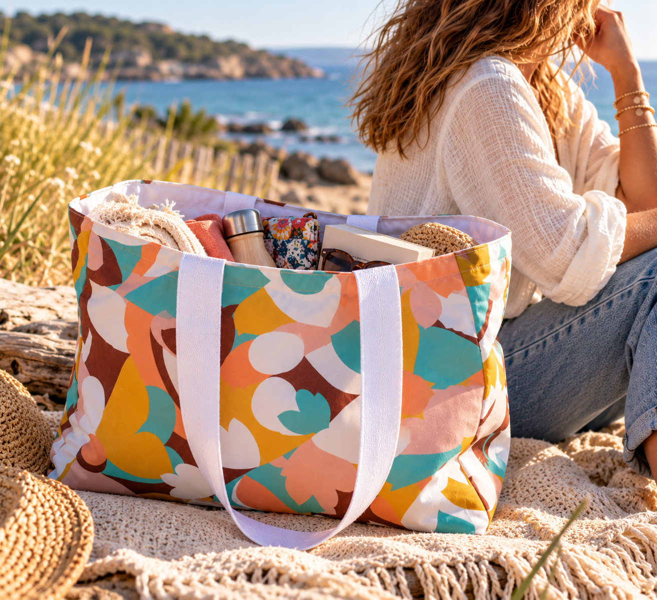 Maxi sac en tissu fait main