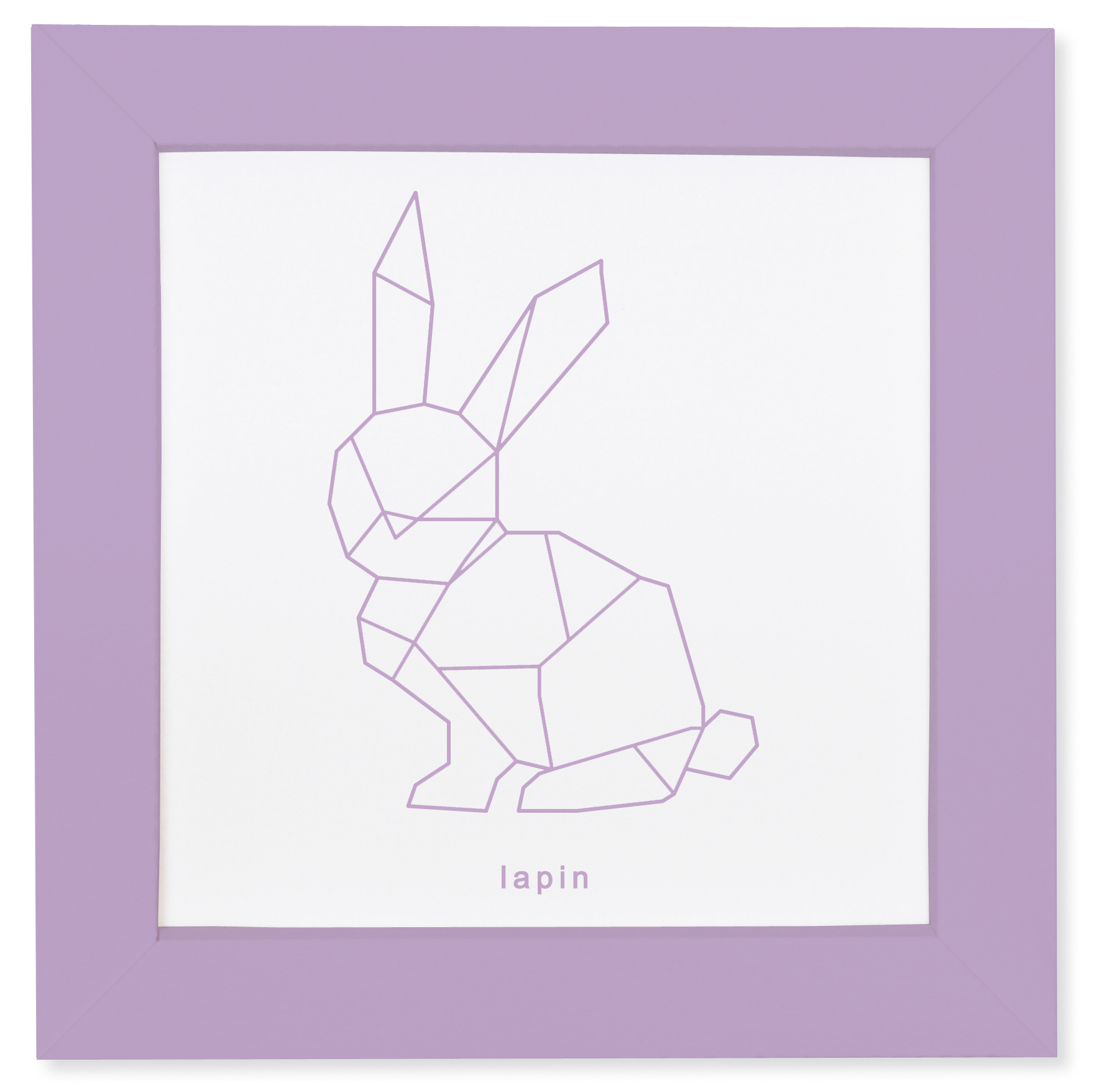 cadre-colorier-lapin-origami