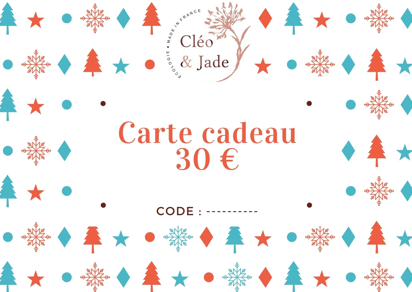 Carte cadeau Noël - Idées cadeaux/Coffrets et cartes cadeaux - cleo-jade
