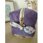 trousse de toilette en velours côtelé
