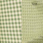 Panière bébé vichy vert