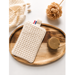 Eponge lavable en nid dabeille et toile de jute Ecru