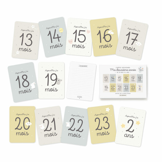Cartes Etapes Bebe Deuxieme Annee Papeterie Cleo Jade