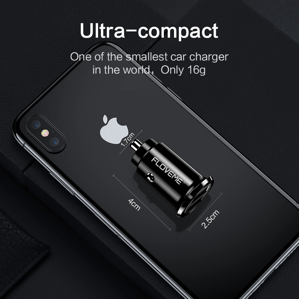 FLOVEME-Mini-USB-Chargeur-De-Voiture-Pour-iPhone-X-8-7-6-Plus-3-1A-Chargeur