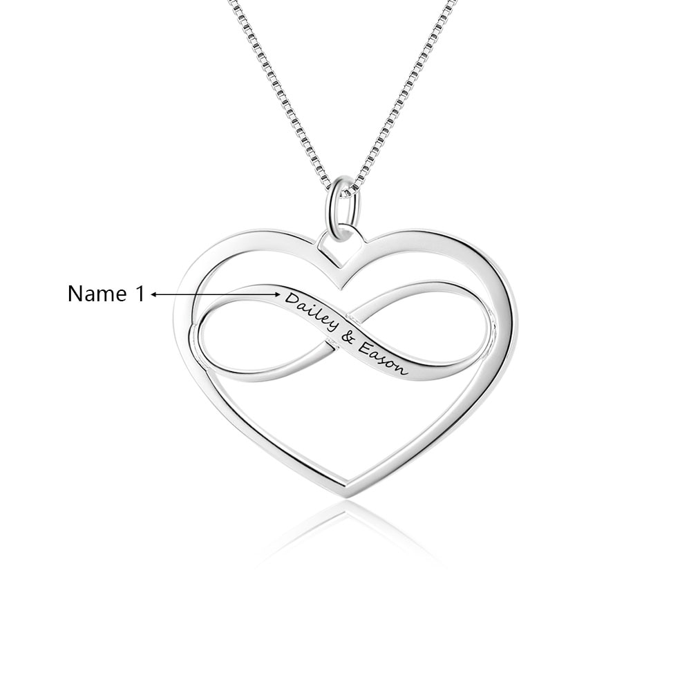 Coeur-Infinity-Love-forme-personnalis-graver-nom-collier-925-en-argent-Sterling-colliers-et-pendentifs-bijouora