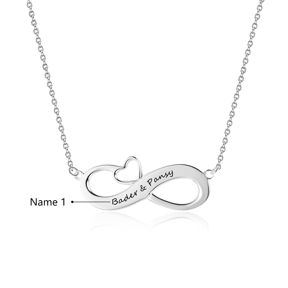 Infinity-Love-bijoux-avec-coeur-personnalis-nom-collier-925-en-argent-Sterling-colliers-et-pendentifs-bijouora