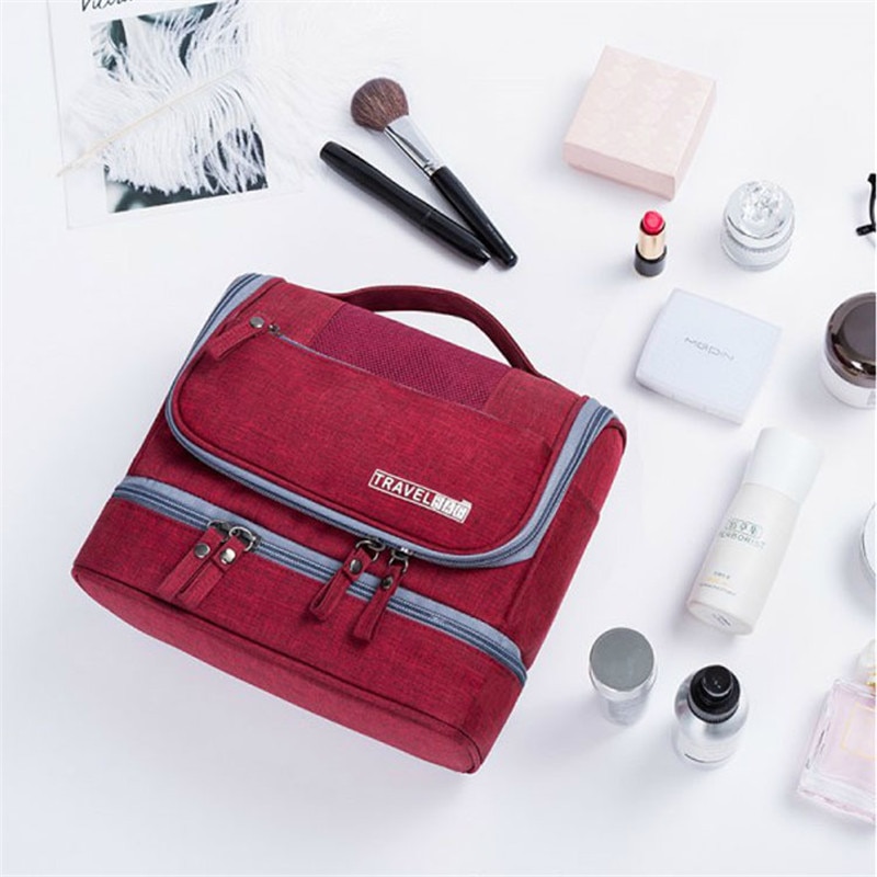 Trousse De Toilette Voyage Jaune - Pochette Maquillage Imperméable Et Spacieuse Pour Femme