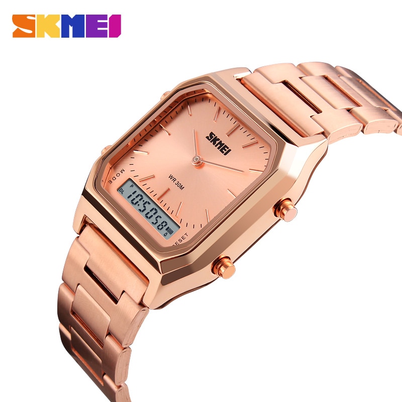 SKMEI-montres-bracelet-num-rique-Quartz-pour-hommes-bracelet-en-acier-inoxydable-1220-tanche-30M-de