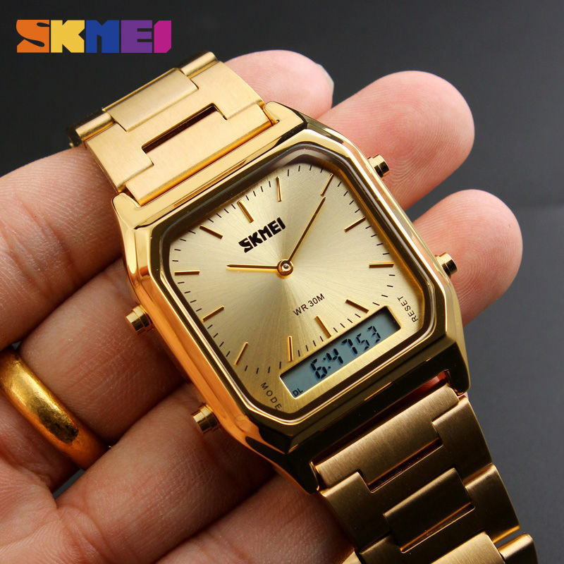 SKMEI-montres-bracelet-num-rique-Quartz-pour-hommes-bracelet-en-acier-inoxydable-1220-tanche-30M-de