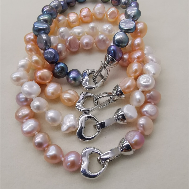 Bracelet-naturel-en-perles-d-eau-douce-pour-femmes-Bracelet-en-perles-fines-noir-blanc-rose