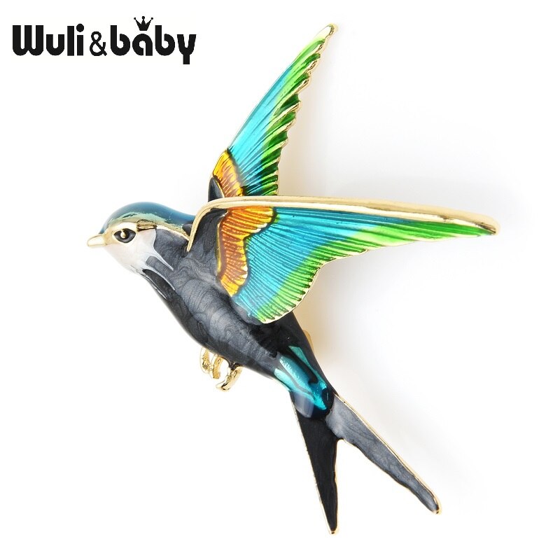 Wuli-b-b-mail-volant-hirondelle-Broche-broches-pour-femmes-Animal-oiseau-Broche-bijoux-cadeau
