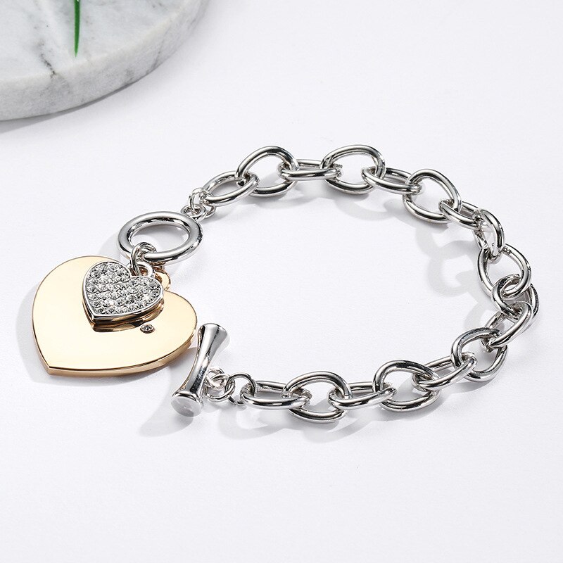 Breloque-coeur-Shefly-amour-bracelets-pour-femme-couleur-argent-or-Bracelet-et-Bracelet-de-Style-europ
