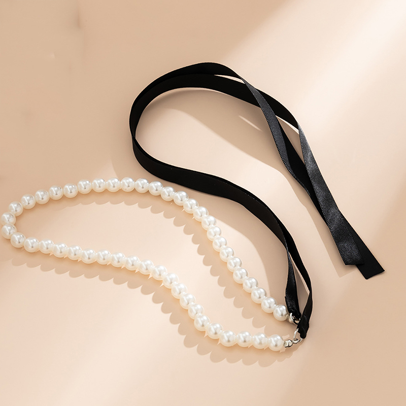 Long-collier-ras-du-cou-avec-ruban-noir-pour-femme-bijoux-de-f-te-de-mariage
