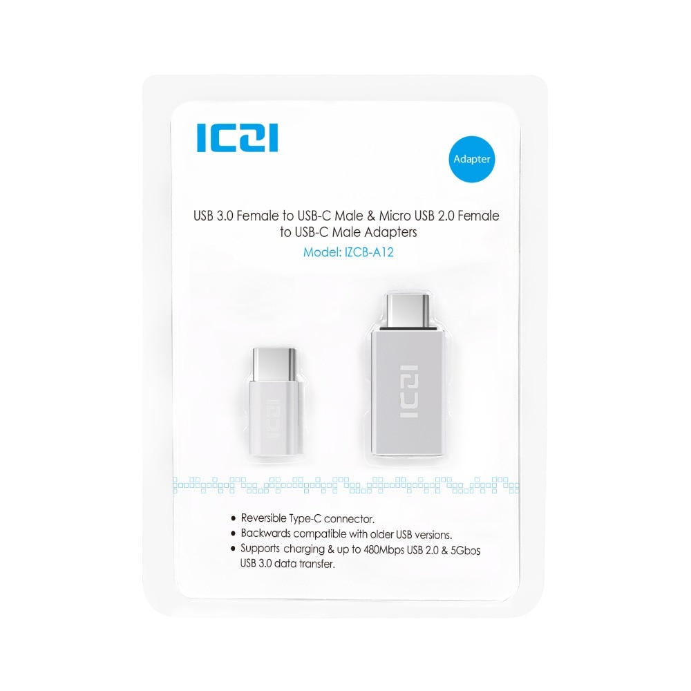 ICZI-2-pi-ces-USB-C-m-le-Micro-USB-adaptateur-femelle-USB-C-m-le