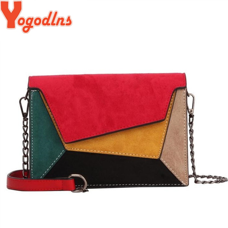 Yogodlns-r-tro-mat-Patchwork-sacs-bandouli-re-pour-femmes-Messenger-sacs-cha-ne-sangle-sac