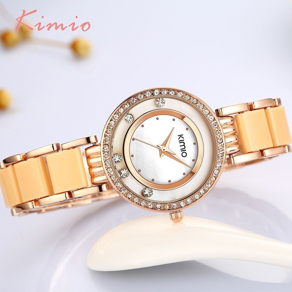 KIMIO-roulement-diamant-montre-femmes-robe-or-Rose-mode-montre-pour-femme-marque-de-luxe-femmes