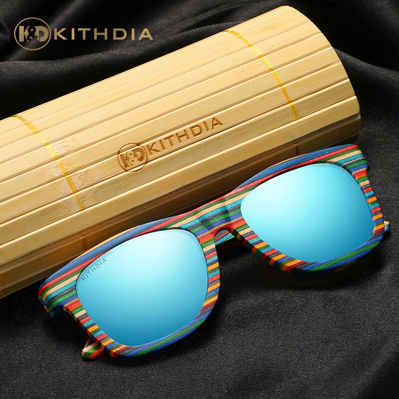kithdia lunettes de soleil en bois faites la main design mignon pour hommes et femmes lunettes