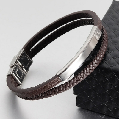 Bracelet-en-cuir-classique-hommes-2019-nouvelle-mode-titane-acier-bracelets-porte-bonheur-et-bracelets-pour