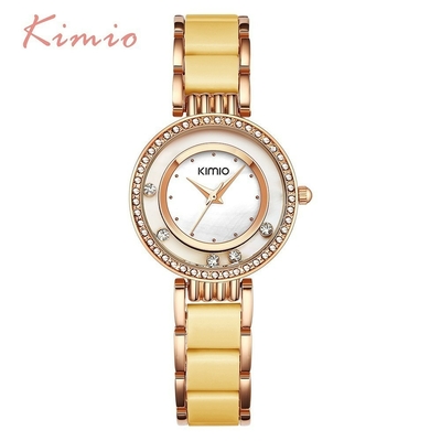 KIMIO-roulement-diamant-montre-femmes-robe-or-Rose-mode-montre-pour-femme-marque-de-luxe-femmes