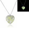 Nouvelle-lueur-dans-le-noir-collier-Chocker-creux-coeur-m-daillon-brillant-pierre-pendentif-en-acier