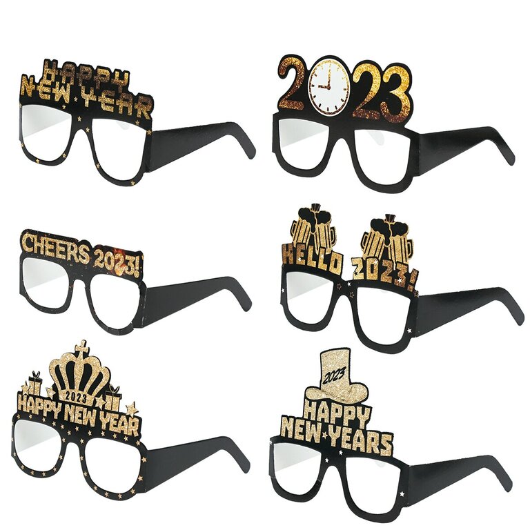 KARELLS Lot De 6 Lunettes En Carton Halloween - Motifs Citrouille, Chauve-souris - Accessoires Déguisement Enfants Et Adultes