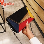 Yogodlns-r-tro-mat-Patchwork-sacs-bandouli-re-pour-femmes-Messenger-sacs-cha-ne-sangle-sac