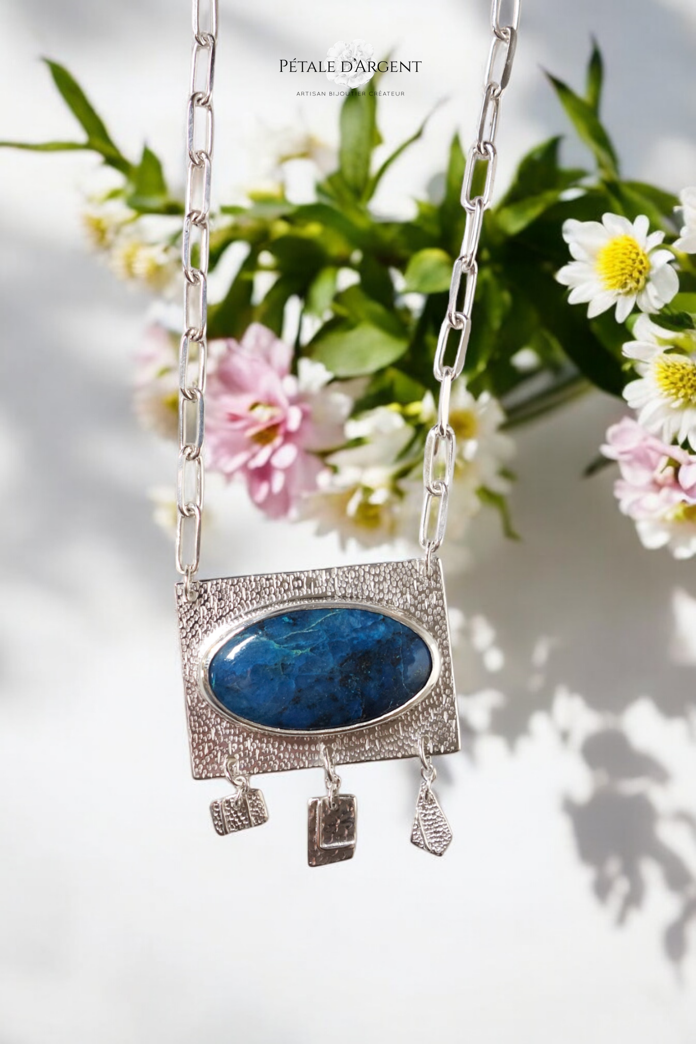 Collier azurite totem