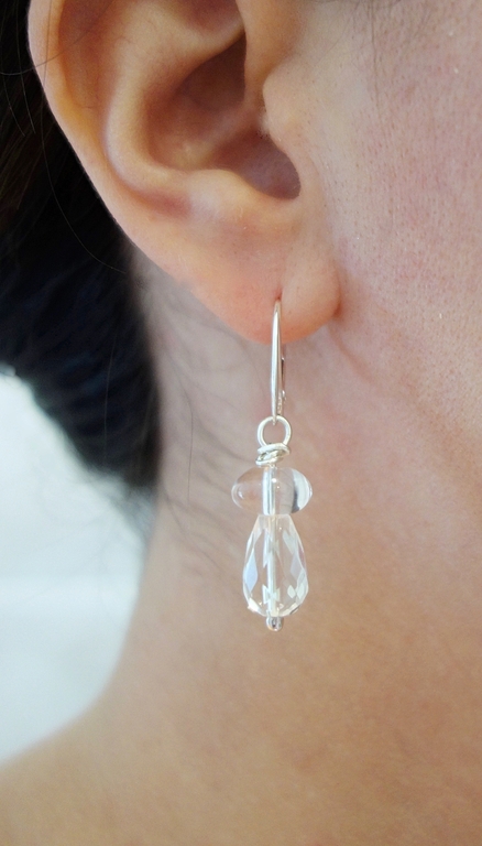 Boucles d'oreilles anciennes en argent massif - Gujarat - France